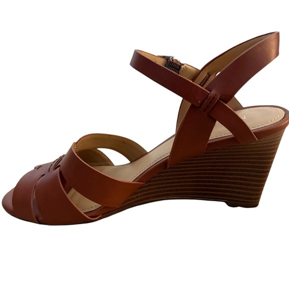 NINE WEST Walnut Brown Sandals w/ Buckle Strap Women 7.5 M, 7-1/2 M - Picture 3 of 6